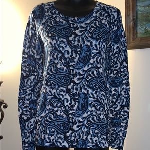 michael kors blue thin sweater size large